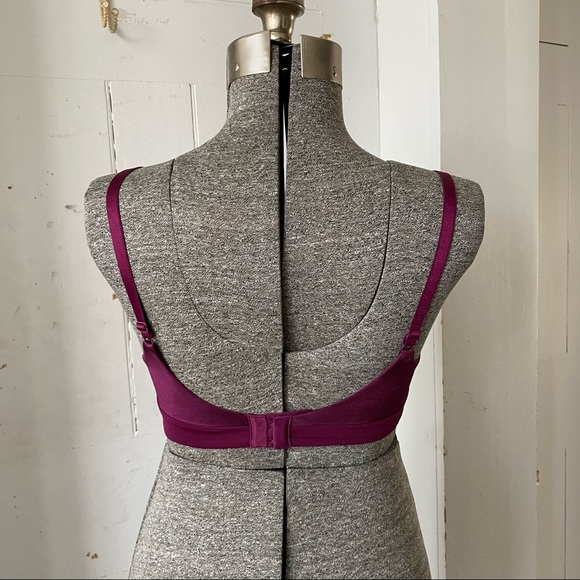 Maidenform Raspberry Purple Satin Demi Underwire Padded Push Up Bra - Picture 11 of 11